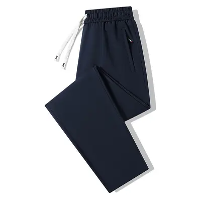 Men's Plus Size Straight-Leg Trousers, Loose Fit, Spring Autumn - 9