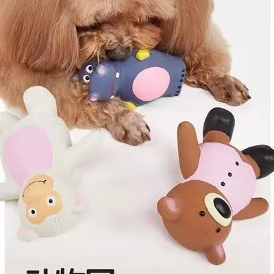 FOFOS Latex Squeaky Dog Toy, Durable, for All Breeds - 4