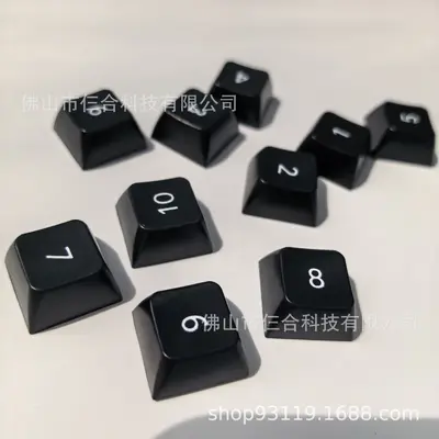 五面热升华加厚PBT键帽机械键盘解压按键玩具钥匙扣挂件客制化 - 9