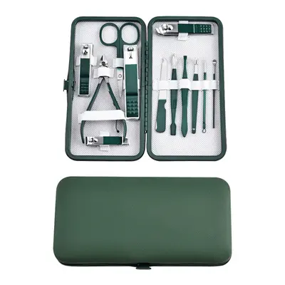 18-Piece Manicure Tool Set, Dark Green - 9