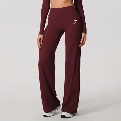 Yoga-Hose Weites Bein Weiches Fleece Hochbund - 8