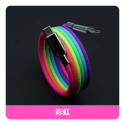 240W Braided Magnetic Data Cable for iPhone 16 PX and Android, PD Fast Charging, Type-C - 8