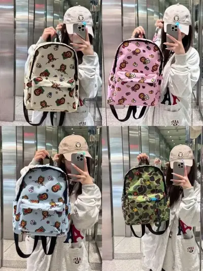 BAEP BABY Little Monkey Cartoon Student Backpack Business Laptop Backpack