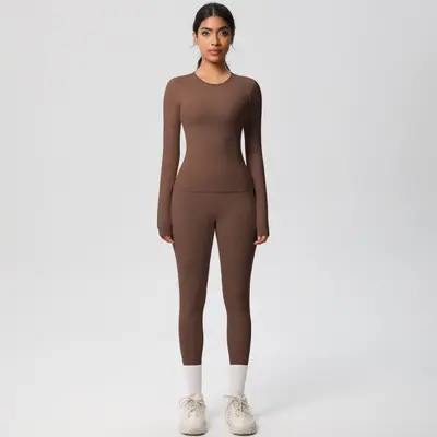Women's Yoga Wear Set 8-Piece, Nude-Feel Tight Fit, Quick-Dry Breathable - 7