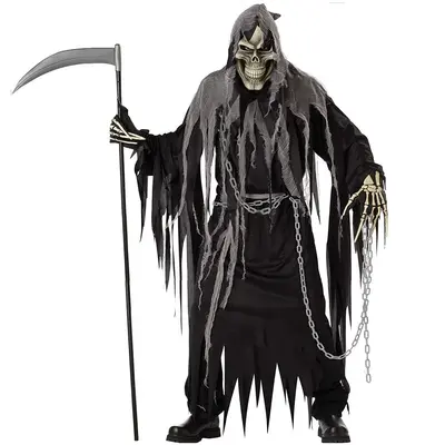 Halloween Adult Grim Reaper Costume with Scythe