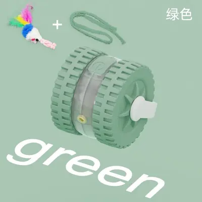 Laser Cat Toy Smart Infrared Car with Feather Teaser Wand - 6