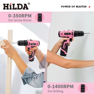 12V cordless electric drill screwdriver kit - 6