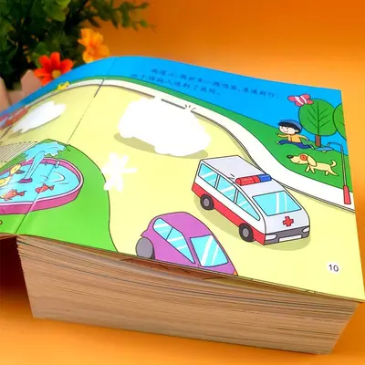 2-3-6 yaşındaki çocuk konsantrasyon çıkartma kitabı bebek karikatür çıkartma çıkartma kitabı eğitici oyuncak resimli kitap