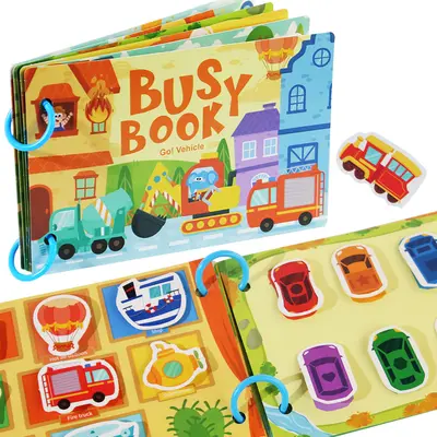 Sessiz Yapıştırma Kitabı, Tekrar Yapıştırılabilir Çocuk Eğitici Meşgul Kitap - 6