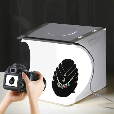 PULUZ 20cm LED photography studio, mini foldable light box