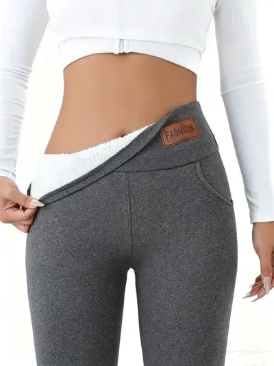 Hochbund-Leggings mit Fleece-Futter für Damen Yoga-Hose - 8
