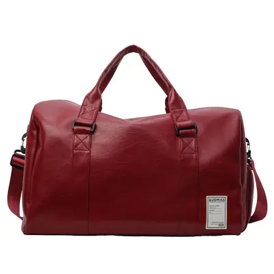 Sports Fitness Bag Leather Dry Wet Separation Large Capacity - 8