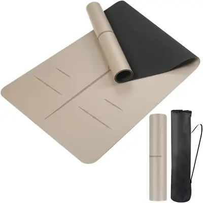 PU Naturkautschuk Yogamatte, rutschfest, gestreift, verdickt - 2