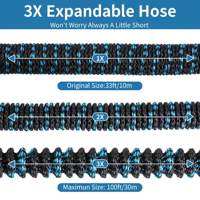 High Pressure Car Wash Water Gun, Telescopic Garden Hose Set