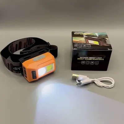 Voice-Controlled Rechargeable Headlamp, Lithium Battery, Motion Sensor, for Night Fishing - 11