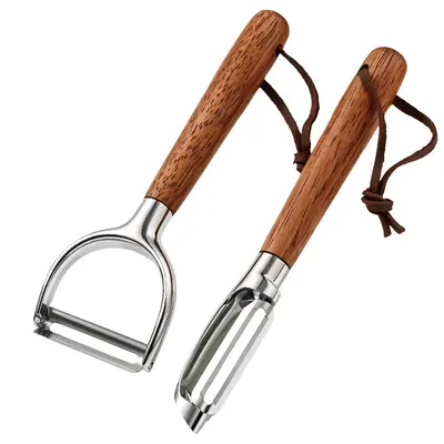Walnut wood peeler knife, kitchen, fruit and vegetable peeler - 6