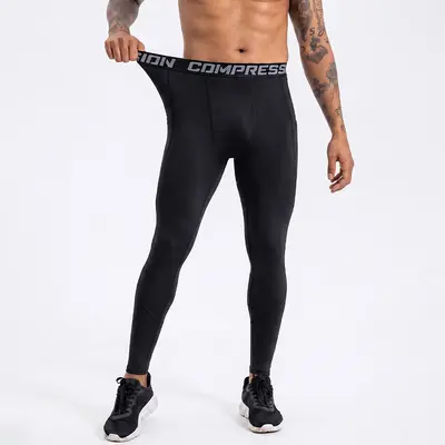 Men's Breathable Quick-Dry High-Stretch Compression Sports Tights - 6