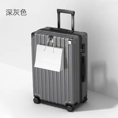 Combination Lock Student Trolley Suitcase, Durable Boarding Luggage - 8