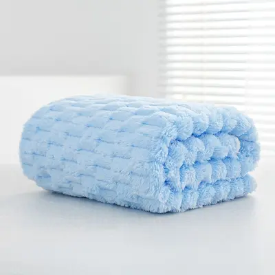 Coral fleece bath towel set, cloud pattern, quick-drying - 8