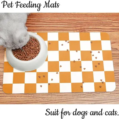 Thick PVC Cat and Dog Feeding Mat, Wipe-Clean - 11