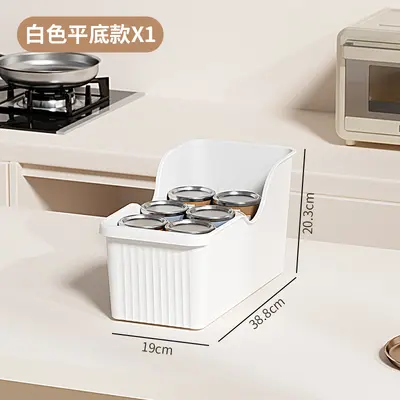Kitchen storage box with wheels, lid and shelf - 7