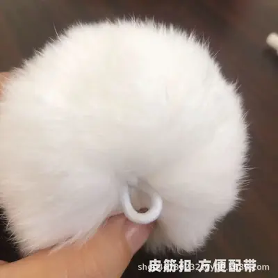Rabbit Fur Ball Cat Toy, Real Fur, Chew-Resistant - 7