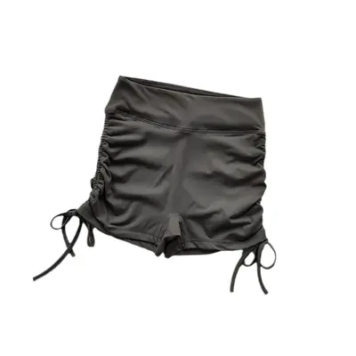 Women's Seamless 3/4 Yoga Shorts, High-Waist, Drawstring