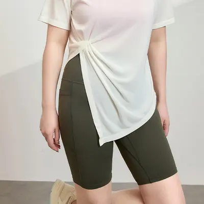 Women's Plus Size Short Sleeve Sports Top, Loose, Breathable - 8