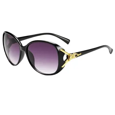 Women's Fox Head Rhinestone Sunglasses, Polarized, Large Frame - 6