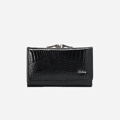 Women's Crocodile Pattern Short Tri-fold Wallet with Large Coin Compartment - 11