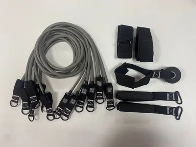 Direnç Bandı Seti 12 Parça Sarı Gri 300 Lb Güç Antrenmanı - 8