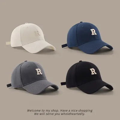 Fabrik-Direktlieferung Baseballkappe mit Buchstaben-Stickerei, großes Kopfband, breite Krempe, Herren und Damen, Casual-Stil, vielseitig kombinierbar, Sonnenschutz-Kappe - 3