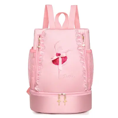 Girls' Latin Ballet Dance Backpack with Shoulder Strap, Printable Princess Design - 6