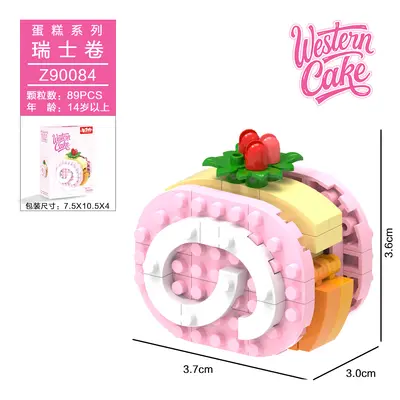 Dessert-Kuchen-Modell Bausteine, kompatibel mit Mikro-Steinen, Lernspielzeug - 11