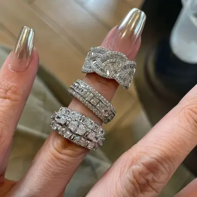 Golddiamantering, luxuriöses elegantes Design, Vintage-Stil Zeigefingerring - 4