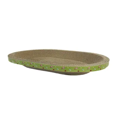 Extra-Large Oval Cat Scratcher Board, High-Density Corrugated Cardboard - 5