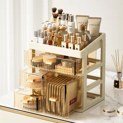 Cosmetics storage box drawer organizer desktop