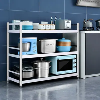 Stainless steel multi-layer kitchen shelf - 6