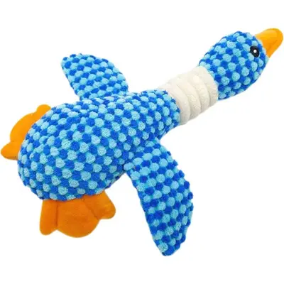 Two-Color Bite-Resistant Plush Dog Toy with Squeaker - 6