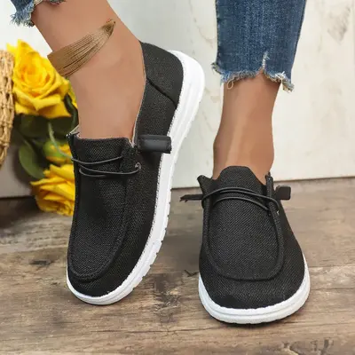 Plus Size Flat Slip-On Low-Top Loafers for Women, Casual Single Shoes - 7