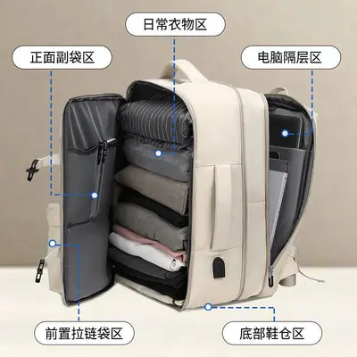 Fashion Men's Backpack, Waterproof Laptop Compartment, Large Capacity, Lightweight - 3