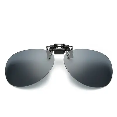 Delson HD PC Lens Clip-On Glasses Frame Sunglasses Clip-On Sunglasses Large Clip-On Night Vision Glasses - 5