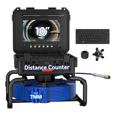Industrial pipe inspection camera, 10 inch display, 23mm diameter