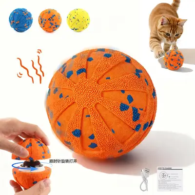 Automatic Dog Walking Ball, Chew-Resistant Bouncing Dog Toy for Medium and Large Dogs - 5