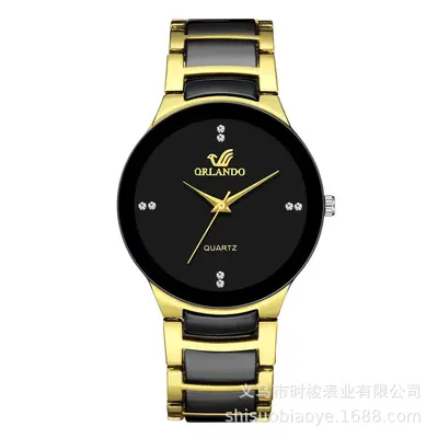 Women's tungsten steel watch with diamond steel strap, quartz - 4