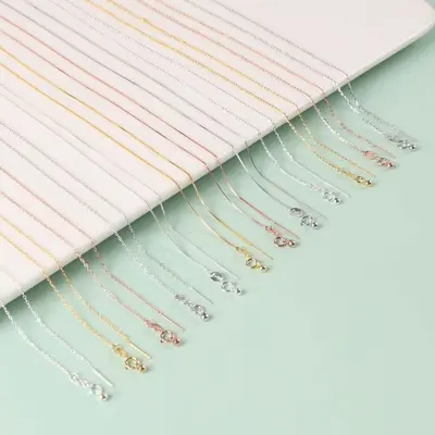 S925 gümüş zincir, DIY bileklik, ayarlanabilir - 9