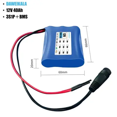 12V 3S2P 40000mAh şarj edilebilir lityum iyon pil paketi