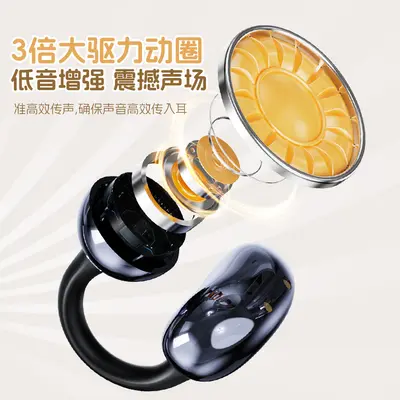 Geräuschunterdrückende Bluetooth-Kopfhörer, neue Sportohrhörer mit Ohrclips, kabellose Gaming-Kopfhörer ohne In-Ear, 0.04 niedrige Latenz