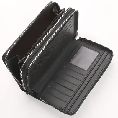 Men's Zipper Clutch Bag, Large Capacity Long Wallet - 4