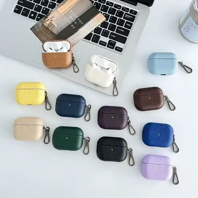 Litchi Pattern Protective Case for AirPods 1/2 and Apple AirPods Pro 3